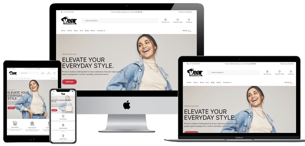 demo website mockup